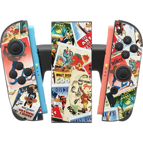 Disney Friends Retro Goofy Stamps Art Nintendo Switch 2 (2025) Joy-Con Controller Skin