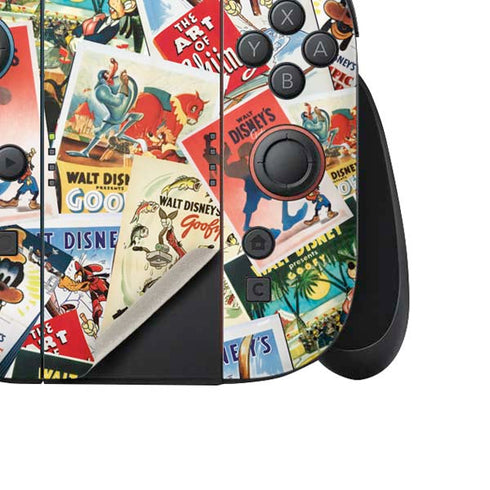 Disney Friends Retro Goofy Stamps Art Nintendo Switch 2 (2025) Joy-Con Controller Skin