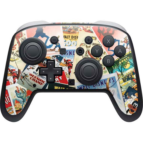 Disney Friends Retro Goofy Stamps Art Nintendo Switch 2 (2025) Pro Controller Skin