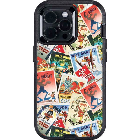 Disney Friends Retro Goofy Stamps Art Otterbox Defender iPhone Skin