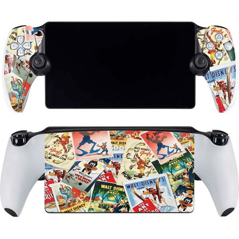 Disney Friends Retro Goofy Stamps Art PlayStation Portal Remote Player Skin