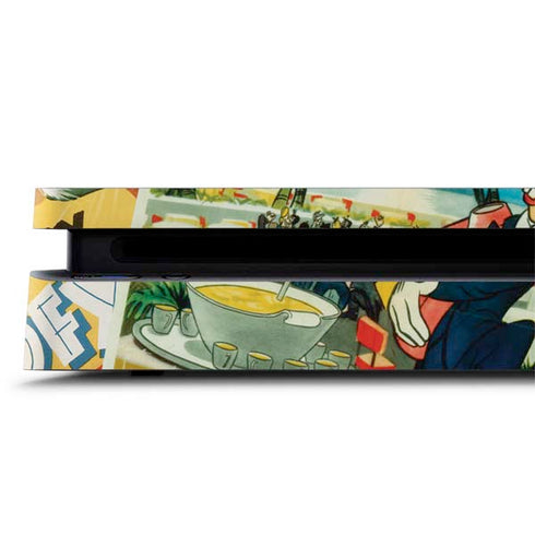 Disney Friends Retro Goofy Stamps Art PS4 Slim Skin
