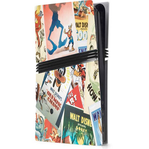 Disney Friends Retro Goofy Stamps Art PS5 Pro Console Skin