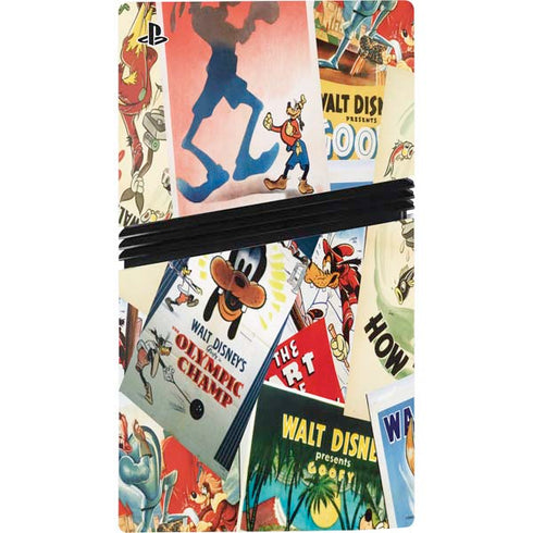 Disney Friends Retro Goofy Stamps Art PS5 Pro Console Skin