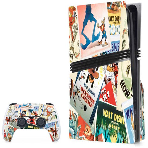 Disney Friends Retro Goofy Stamps Art PS5 Pro Disk Bundle Skin