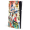 Disney Friends Retro Goofy Stamps Art PS5 Slim Digital Edition Console Skin