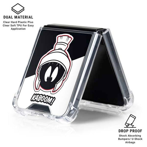 Looney Tunes Retro Marvin The Martian Galaxy Z Flip6 Clear Case