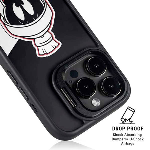 Looney Tunes Retro Marvin The Martian iPhone 15 Pro Kickstand Case