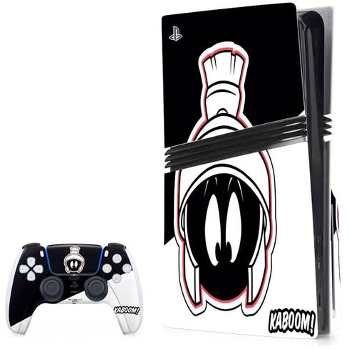 Looney Tunes Retro Marvin The Martian PS5 Pro Disk Bundle Skin