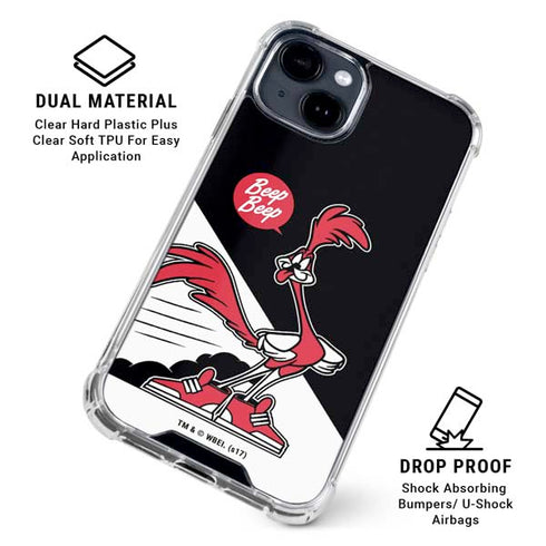 Looney Tunes Retro Road Runner iPhone 15 Clear Case
