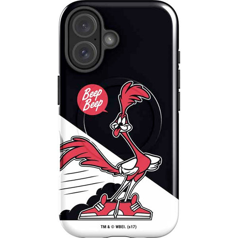 Looney Tunes Retro Road Runner iPhone 16 Magsafe Impact Case