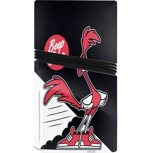 Looney Tunes Retro Road Runner PS5 Pro Disk Bundle Skin
