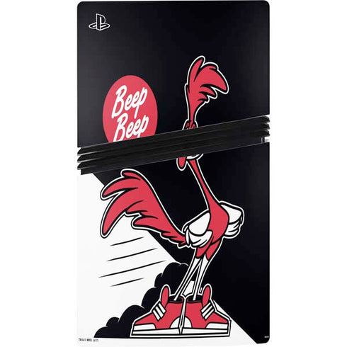 Looney Tunes Retro Road Runner PS5 Pro Disk Console Skin