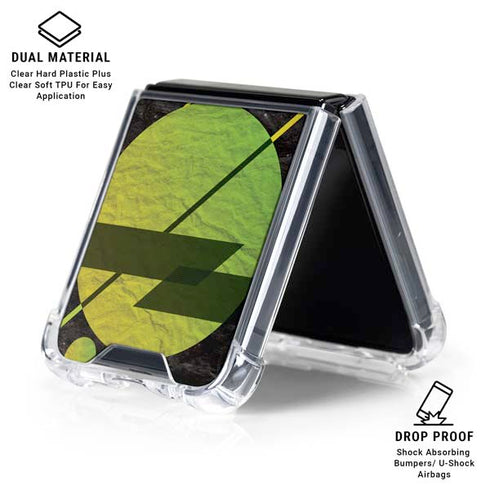 Retro Space Galaxy Z Flip7 Clear Case