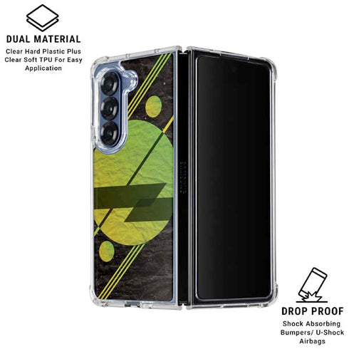 Retro Space Galaxy Z Fold7 Clear Case