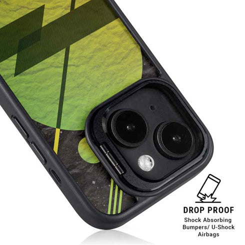 Retro Space iPhone 15 Kickstand Case