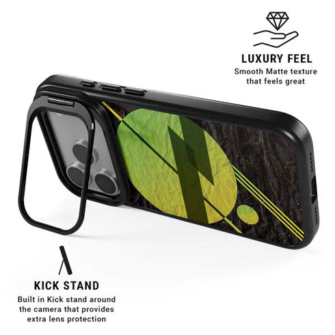 Retro Space iPhone 17 Pro Kickstand Case
