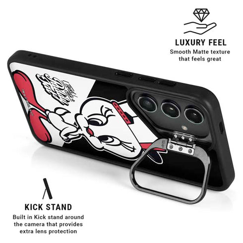 Looney Tunes Retro Tweety Bird Galaxy S25 Plus Kickstand Case