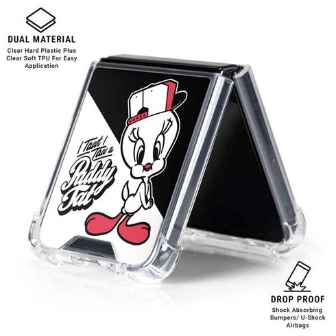 Looney Tunes Retro Tweety Bird Galaxy Z Flip6 Clear Case