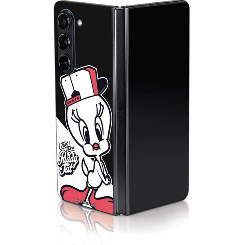 Looney Tunes Retro Tweety Bird Galaxy Z Fold5 5G Skin