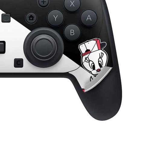 Looney Tunes Retro Tweety Bird Nintendo Switch 2 (2025) Pro Controller Skin