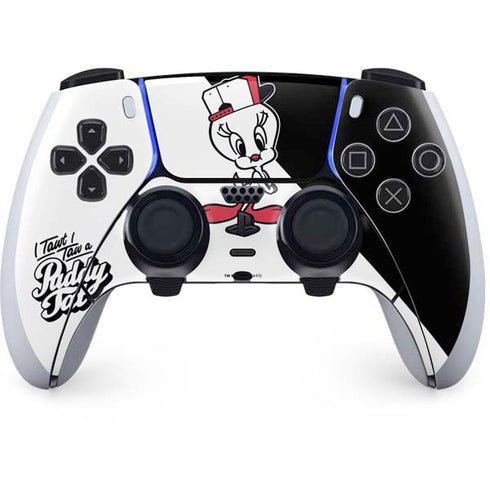 Looney Tunes Retro Tweety Bird PS5 DualSense Edge Pro Controller Skin