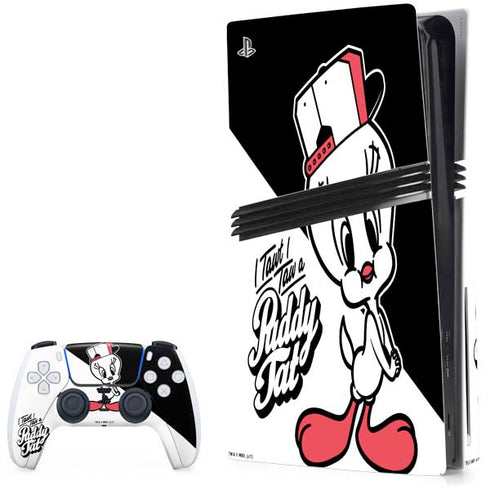 Looney Tunes Retro Tweety Bird PS5 Pro Disk Bundle Skin