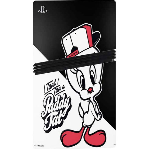 Looney Tunes Retro Tweety Bird PS5 Pro Disk Bundle Skin