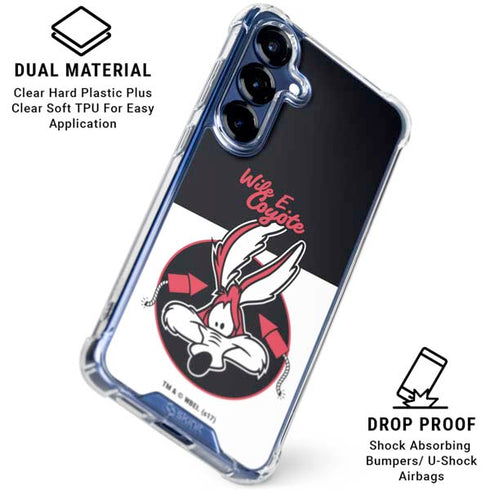 Looney Tunes Retro Wile E Coyote Galaxy S25 Clear Case