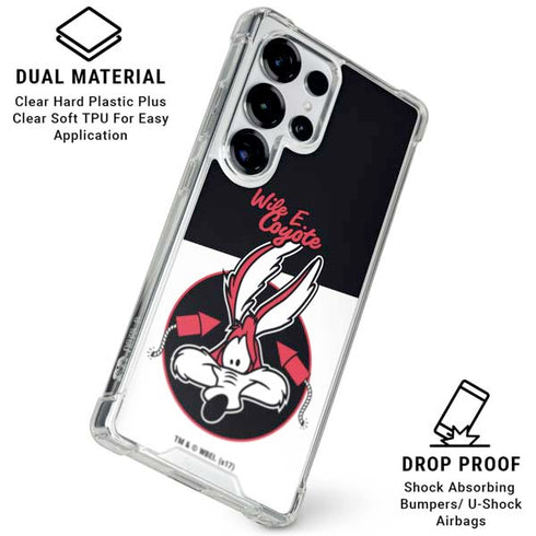 Looney Tunes Retro Wile E Coyote Galaxy S25 Ultra Clear Case