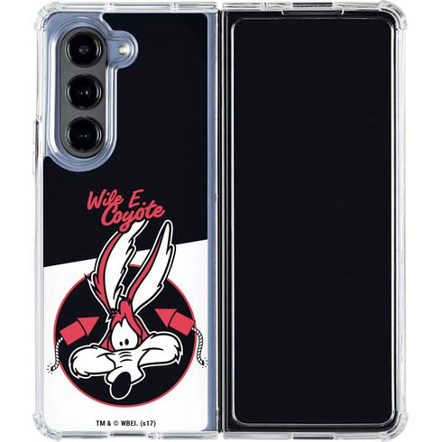 Looney Tunes Retro Wile E Coyote Galaxy Z Fold5 5G Clear Case