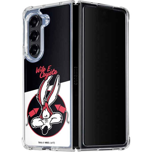 Looney Tunes Retro Wile E Coyote Galaxy Z Fold5 5G Clear Case