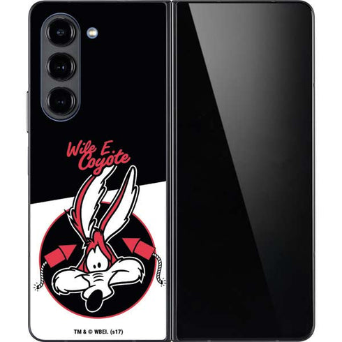 Looney Tunes Retro Wile E Coyote Galaxy Z Fold5 5G Skin
