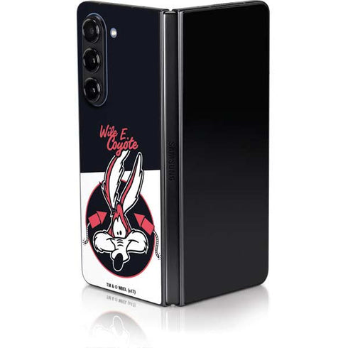 Looney Tunes Retro Wile E Coyote Galaxy Z Fold5 5G Skin