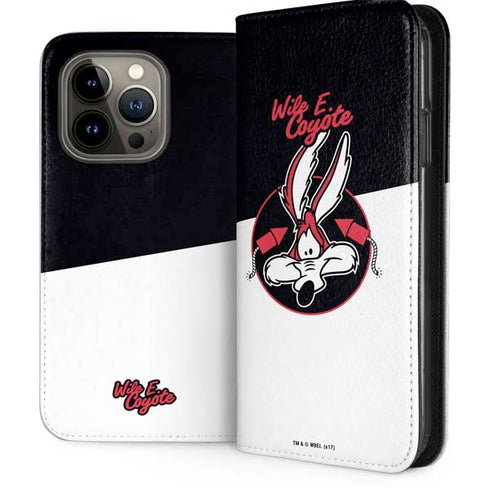Looney Tunes Retro Wile E Coyote iPhone 13 Pro Folio Case