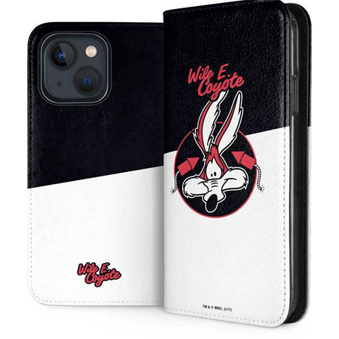 Looney Tunes Retro Wile E Coyote iPhone 14 Plus Folio Case