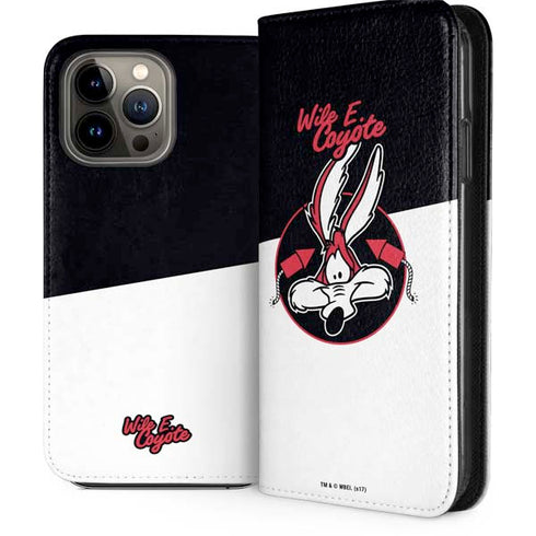 Looney Tunes Retro Wile E Coyote iPhone 14 Pro Max Folio Case