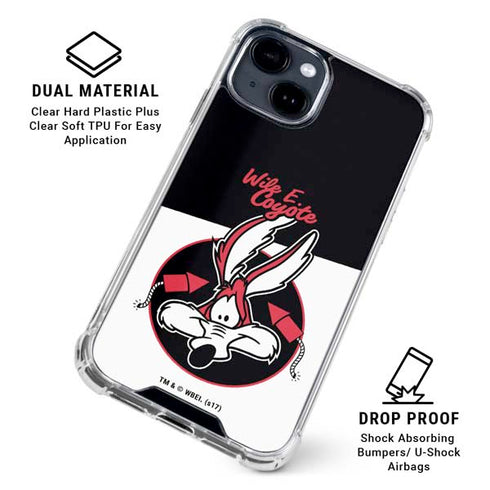 Looney Tunes Retro Wile E Coyote iPhone 15 Clear Case