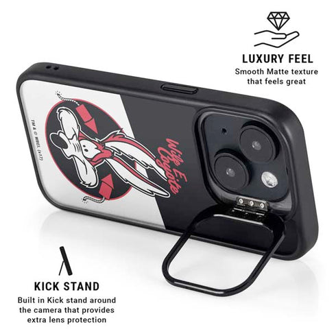 Looney Tunes Retro Wile E Coyote iPhone 15 Plus Kickstand Case