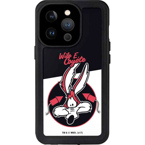 Looney Tunes Retro Wile E Coyote iPhone 15 Pro Waterproof Case