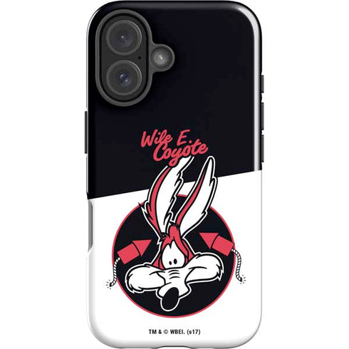Looney Tunes Retro Wile E Coyote iPhone 16 Impact Case
