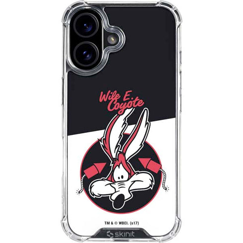 Looney Tunes Retro Wile E Coyote iPhone 16 Plus Clear Case