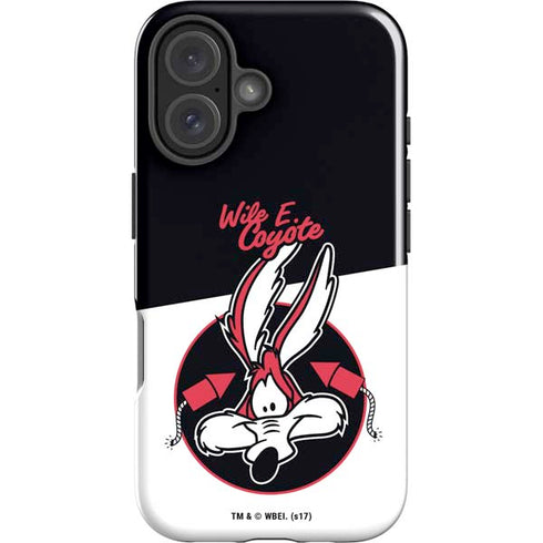 Looney Tunes Retro Wile E Coyote iPhone 16 Plus Impact Case