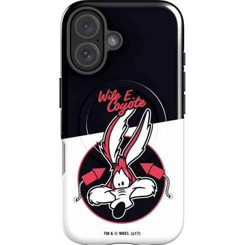 Looney Tunes Retro Wile E Coyote iPhone 16 Plus Magsafe Impact Case