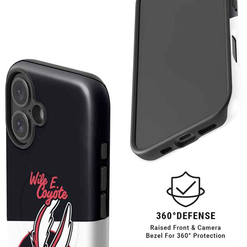 Looney Tunes Retro Wile E Coyote iPhone 16 Plus Magsafe Impact Case