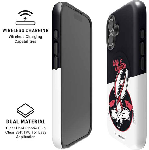 Looney Tunes Retro Wile E Coyote iPhone 16 Plus Magsafe Impact Case
