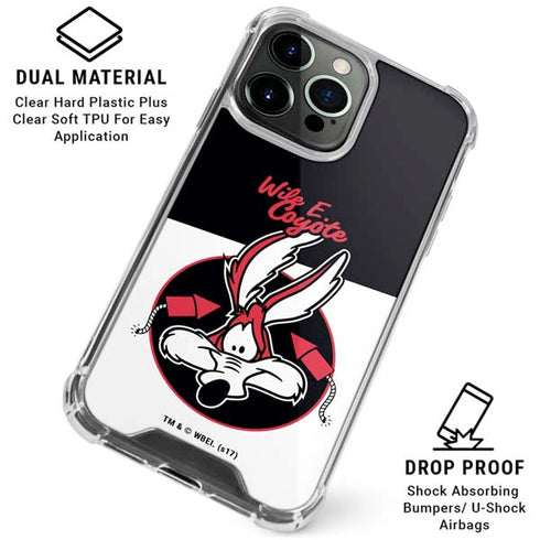 Looney Tunes Retro Wile E Coyote iPhone 16 Pro Max Clear Case