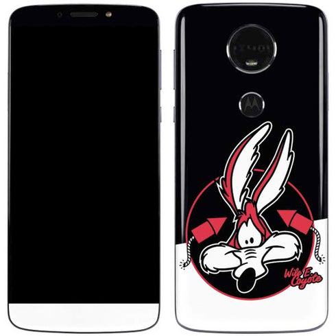 Looney Tunes Retro Wile E Coyote Moto E5 Plus Skin