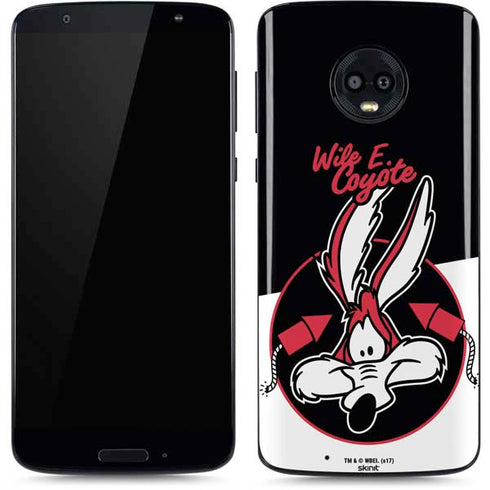 Looney Tunes Retro Wile E Coyote Moto G6 Skin