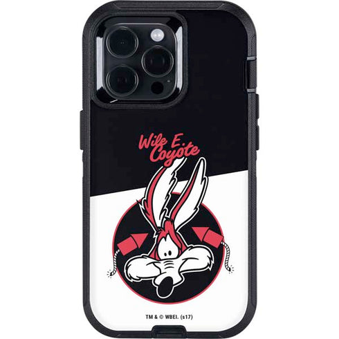 Looney Tunes Retro Wile E Coyote Otterbox Defender iPhone Skin